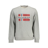Napapijri Gray Cotton Men Sweater -   -  Napapijri.